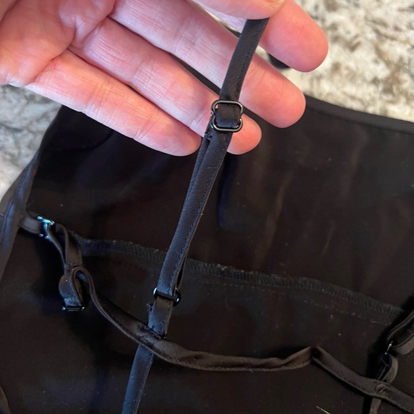 S Urban Outfitters Black Satin Strappy-Back Adjustable Party Evening Womens - Picture 5 of 9